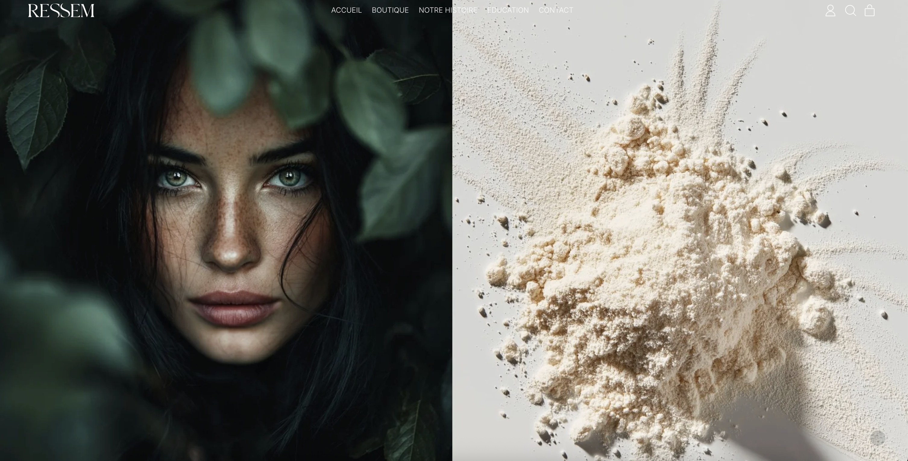 Ressem: site E-commerce compléments alimentaires Premium